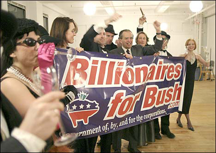 What better way to ridicule President Bush's extravagant inauguration and 